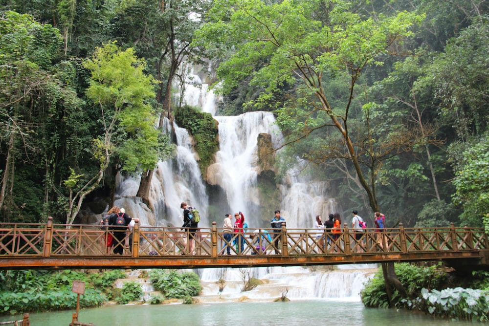 Kuang Si Waterfalls - HIGHLIGHTS OF VIETNAM AND LAOS TOUR Kuang Si Waterfalls - HIGHLIGHTS OF VIETNAM AND LAOS TOUR