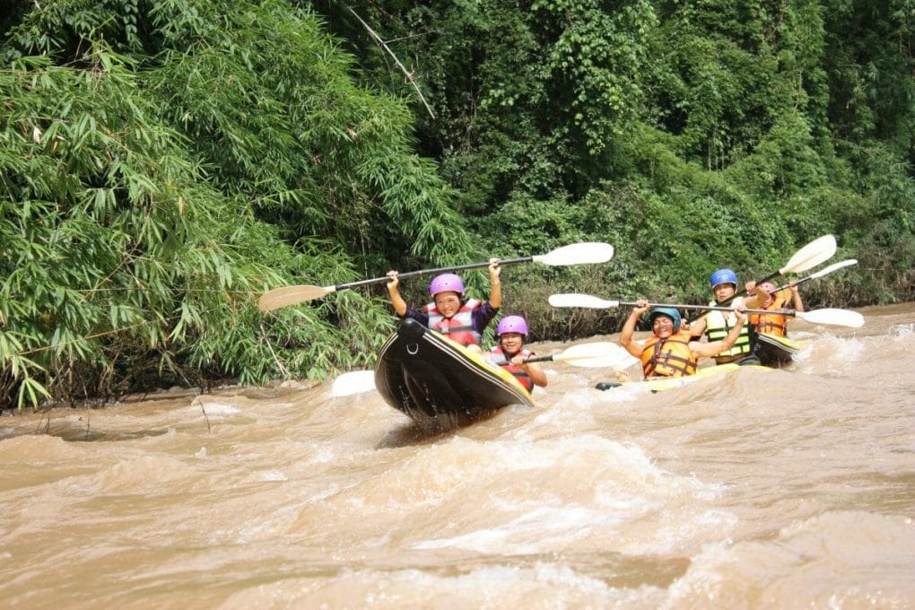 Kayaking on the Nam Tha River Laos rafting vacations on Nam Ha river, Tours rafting in Laos of Nam Ha river