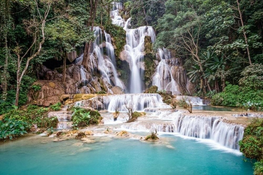 Kuang Si Waterfalls - Luang Prabang Tours of Wonders, Luang Prabang Tours to Pak Ou & Khuang Si Waterfall Luang Prabang Tours to Kuangsi Waterfalls, Luang Prabang Set Departure Tours
