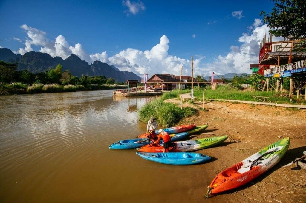 RAFTING TOUR ON NAM LIK RIVER OF VANG VIENG