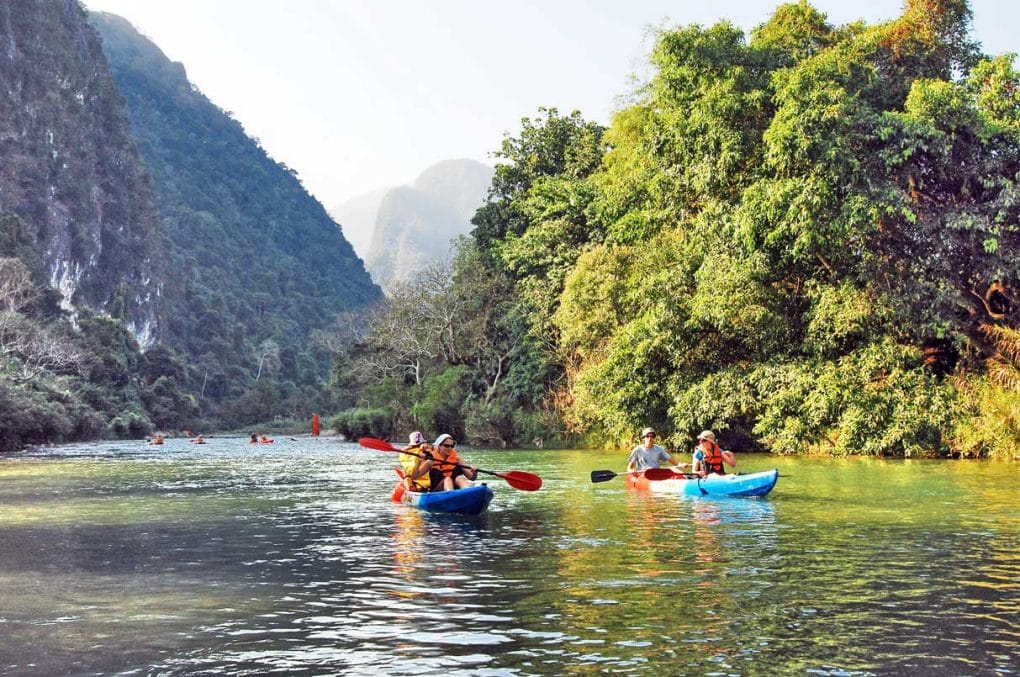Luang Prabang Kayaking Tours on Nam Ming & Nam Khan Rivers in Laos