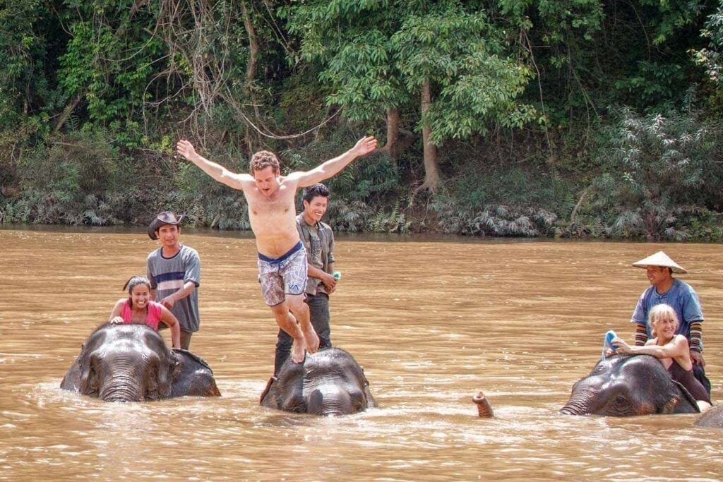 ELEPHANT RIDE & KAYAKING IN LUANG PRABANG